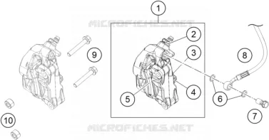 ETRIER DE FREIN AVANT KTM MOTO 390 2019 DUKE  390 DUKE ORANGE