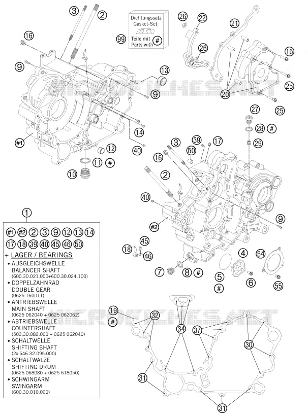 CARTER MOTEUR KTM MOTO 990 2011 SUPERDUKE  990 SUPER DUKE BLACK