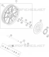 ROUE AVANT pour KTM 390 DUKE WHITE - CKD de 2019