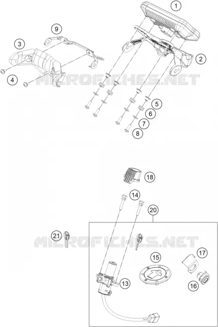CONTACTEUR A CLE KTM MOTO 390 2019 DUKE  390 DUKE ORANGE - CKD
