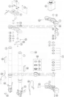 FOURCHE / T DE FOURCHE pour KTM 390 DUKE WHITE - B.D. de 2019