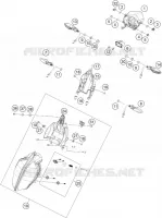 PHARE / FEU ARRIERE pour KTM 390 DUKE WHITE - B.D. de 2019