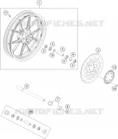 ROUE AVANT pour KTM 390 DUKE WHITE - B.D. de 2019