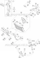 CIRCUIT DE REFROIDISSEMENT pour KTM 250 DUKE ORANGE - B.D. de 2020