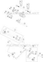 MECANISME DE SELECTION DE VITESSES pour KTM 250 DUKE ORANGE - B.D. de 2020