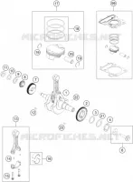 VILEBREQUIN / PISTON pour KTM 250 DUKE ORANGE - B.D. de 2020