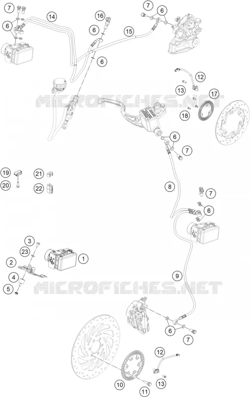 SYSTEME DE FREIN ABS KTM MOTO 250 2019 DUKE  250 DUKE WHITE CKD