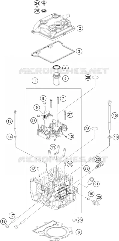 CULASSE KTM MOTO 250 2019 DUKE  250 DUKE ORANGE NO ABS