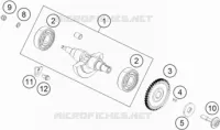 ARBRE D'EQUILIBRAGE pour KTM 250 DUKE WHITE de 2019