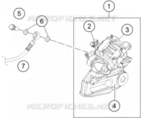 ETRIER DE FREIN AR pour KTM 250 DUKE WHITE de 2019
