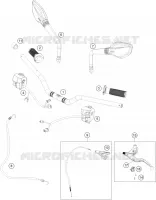 GUIDON / COMMANDES pour KTM 250 DUKE WHITE de 2019