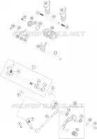 MECANISME DE SELECTION DE VITESSES pour KTM 250 DUKE WHITE de 2019