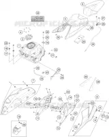 RESERVOIR / SELLE pour KTM 250 DUKE WHITE de 2019