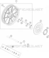 ROUE AVANT pour KTM 250 DUKE WHITE de 2019