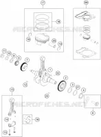 VILEBREQUIN / PISTON pour KTM 250 DUKE WHITE de 2019