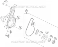 POMPE A EAU pour KTM 250 DUKE ORANGE de 2019