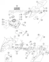 RESERVOIR / SELLE pour KTM 250 DUKE ORANGE de 2019