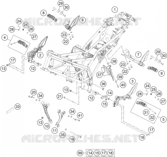 CADRE KTM MOTO 200 2019 DUKE  200 DUKE WHITE - CKD
