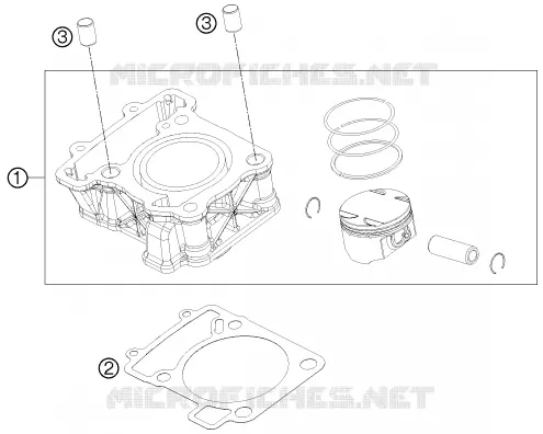CYLINDRE KTM MOTO 125 2020 DUKE  125 DUKE ORANGE - B.D.