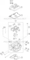 CULASSE pour KTM 125 DUKE WHITE de 2020