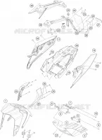PLASTIQUES pour KTM 125 DUKE WHITE de 2020