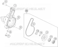 POMPE A EAU pour KTM 125 DUKE WHITE de 2020