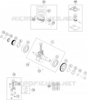 VILEBREQUIN / PISTON pour KTM 125 DUKE WHITE de 2020