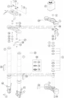 FOURCHE / T DE FOURCHE pour KTM 125 DUKE ORANGE de 2020