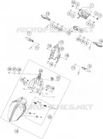 PHARE / FEU ARRIERE pour KTM 125 DUKE ORANGE de 2020