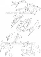 PLASTIQUES pour KTM 125 DUKE ORANGE de 2020
