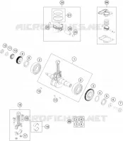 VILEBREQUIN / PISTON pour KTM 125 DUKE ORANGE de 2020