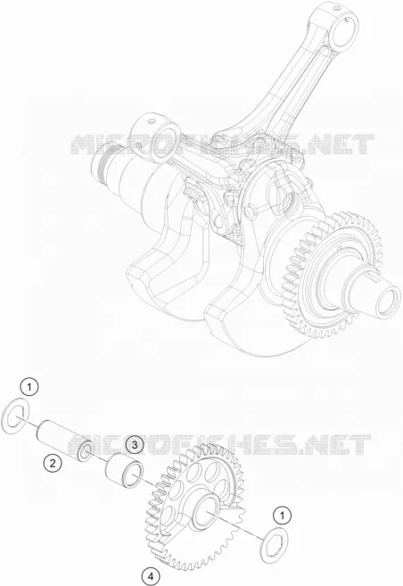 ARBRE D'EQUILIBRAGE KTM MOTO 1290 2020 SUPER ADVENTURE  1290 S ADVENTURE S ORANGE