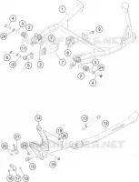 BEQUILLE LATERALE / CENTRALE pour KTM 1290 SUPER ADVENTURE R TKC de 2020