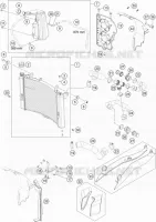 CIRCUIT DE REFROIDISSEMENT pour KTM 1290 SUPER ADVENTURE R TKC de 2020
