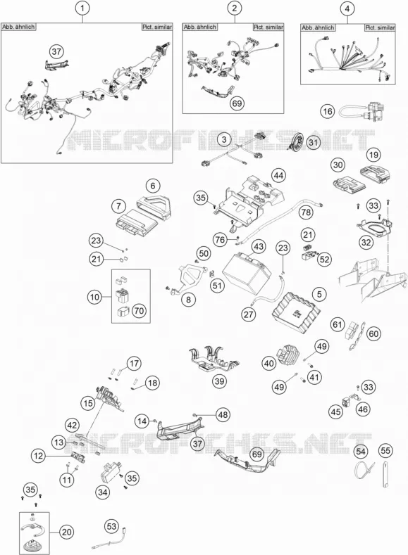 FAISCEAU ELECTRIQUE KTM MOTO 1290 2020 SUPER ADVENTURE  1290 SUPER ADVENTURE R TKC