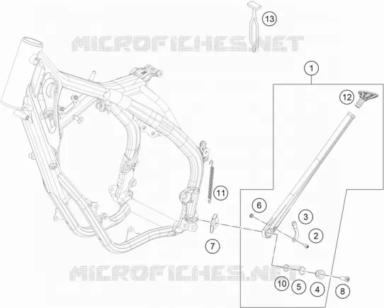 BEQUILLE LATERALE / CENTRALE KTM MOTO 300 2020 XC  300 XC TPI