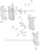 CIRCUIT DE REFROIDISSEMENT pour KTM 450 XC-F de 2020