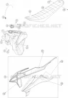 RESERVOIR / SELLE pour KTM 450 XC-F de 2020