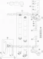 FOURCHE / T DE FOURCHE pour KTM 350 XCF-W de 2020