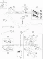 GUIDON / COMMANDES pour KTM 350 XCF-W de 2020