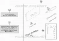 TROUSSE A OUTILS / MANUELS / OPTIONS pour KTM 350 XCF-W de 2020