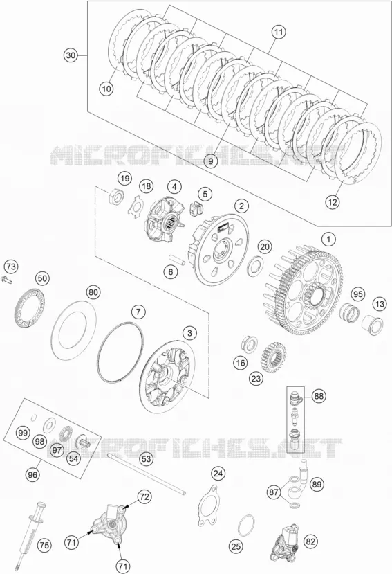 EMBRAYAGE KTM MOTO 350 2020 XC-F  350 XCF-W