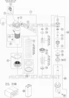 AMORTISSEUR (PIECES) pour KTM 250 XC TPI de 2020