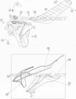 RESERVOIR / SELLE pour KTM 250 XC TPI de 2020