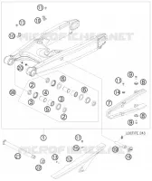 BRAS OSCILLANT  pour KTM 990 SUPER DUKE BLACK de 2009