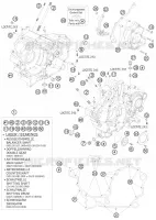 CARTER MOTEUR pour KTM 990 SUPER DUKE BLACK de 2009