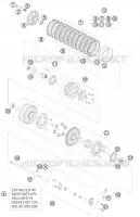 EMBRAYAGE pour KTM 990 SUPER DUKE BLACK de 2009
