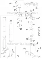FOURCHE / T DE FOURCHE pour KTM 990 SUPER DUKE BLACK de 2009