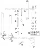 FOURCHE (PIECES) pour KTM 990 SUPER DUKE BLACK de 2009