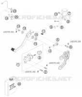 MAITRE CYLINDRE DE FREIN ARRIERE pour KTM 990 SUPER DUKE BLACK de 2009
